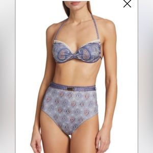 Zimmerman Vitali Halter Neck Paisley Print Bikini Set 2(M)